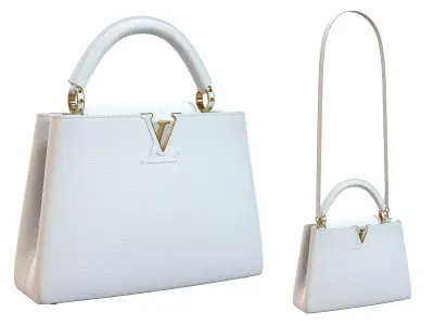 Louis Vuitton bag Capucines White Leather 3D model