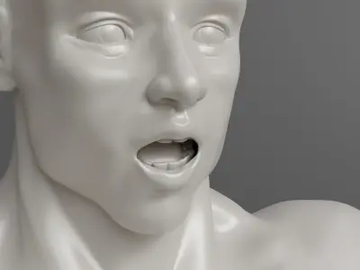 Muscles man 01 Low-poly 3D model