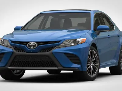 Toyota Camry SE 2018 detailed interior 3D model