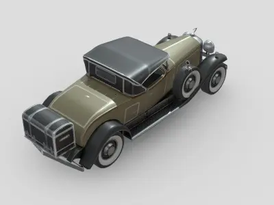 Cadillac V16 Roadster 1930 Low-poly 3D model