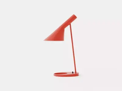 AJ Table lamp - Rust red Low-poly 3D model