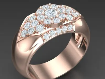 Luxury Men Rings Designs 6MR042 3D print model