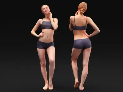 Scan sexy female 13 Low-poly 3D model