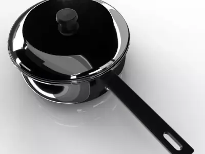 Saucepan Low-poly 3D model