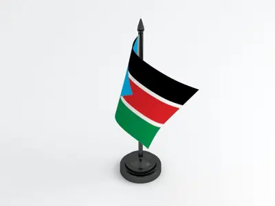 Table Flag South Sudan 3D model