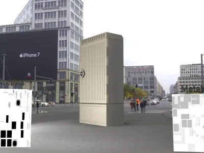 Electrical Distribution Cabinet 134 Low-poly 3D model