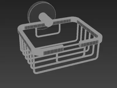 Hotel Square Wire Soap Dish Rozetli 3D model