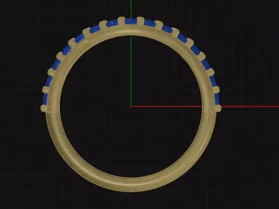 32 Prong Diamond Wedding Ring 3D print model