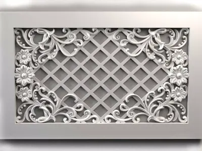 3d stl model radiator grill for CNC router 3D print model