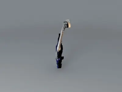 J Frog blue flame guitar Free 3D model