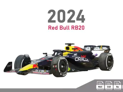 F1 Red Bull RB20 2024 3D model