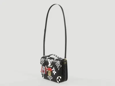 Louis Vuitton Crafty Pochette Metis Bag Black Low-poly 3D model