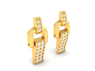 Women Pendant Earrings Set 3dm stl FBX OBJ Render Detail 3D print model