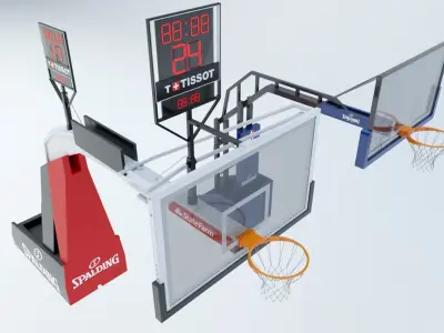 Basketball Court Low-poly 3D model