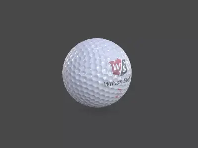 Golf Ball Low-poly PBR Free low-poly 3D model