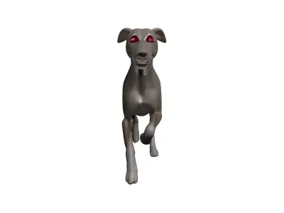 Stylized Greyhound Dog 3D Model Low-poly 3D model