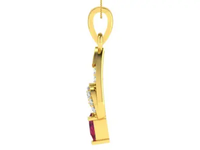 Women Pear Diamond Pendants 3dm STL ONJ FBX Render Details 3D print model