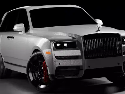 Rigged Rolls Royce Cullinan  animation ready Low-poly 3D model