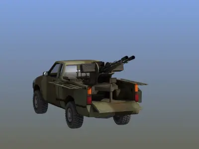 Technical Gun Truck 3D model