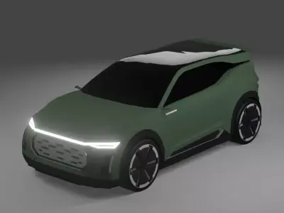 concept car design Low-poly 3D model