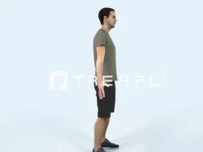 Jest 01F Animated Rigged Summer Casual Man Low-poly 3D model