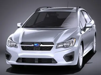 Subaru Impreza 2013 5-door VRAY 3D model