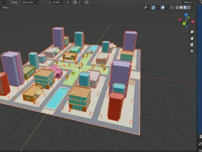 SimplePoly City Low-poly 3D model