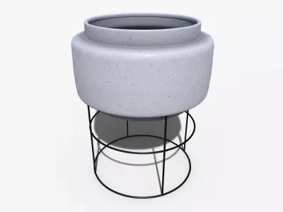 Pot Stand Ceramic L Low-poly 3D model