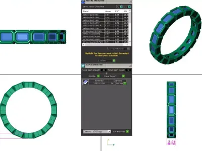 Emerald Eternity Band 3D print model