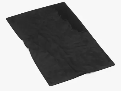 Mongolian fur rug yelow 3D model