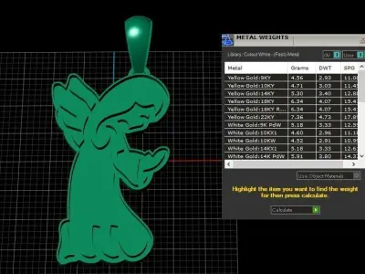 faire prying pendant 3d printable model 3D print model