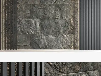 Decorative wall panel set 62 3D model