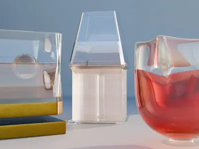 Sci-Fi Drinking Glass Pack Free 3D model