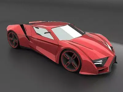 Itonox futuristic racer concept 3D model