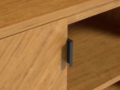 Navu media Cabinet acacia veneer Low-poly 3D model