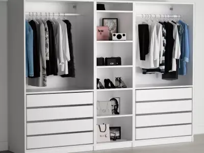 wardrobe with drawers 3D model