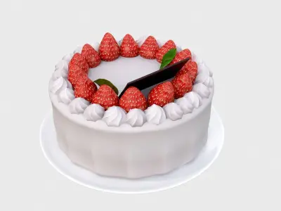 Stawberry cake 3D model