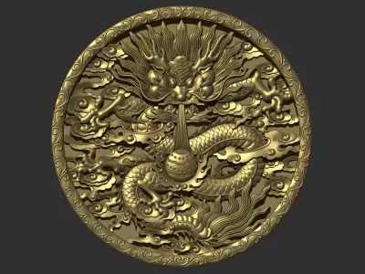 dragon golden 3D print model buy