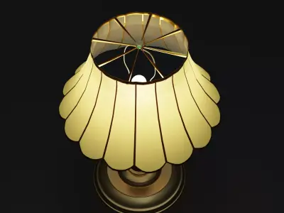 Night Lamp with scalloped lamp shade 3D model