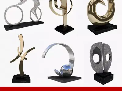 Sculpture Collection Low-poly 3D model