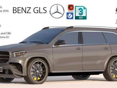 BENZ GLS Low-poly 3D model