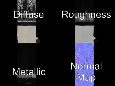 Ornate Fountain Pen Model Pack with Elegant Engravings Low-poly 3D model