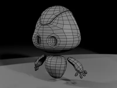 Low poly robot for free Free low-poly 3D model