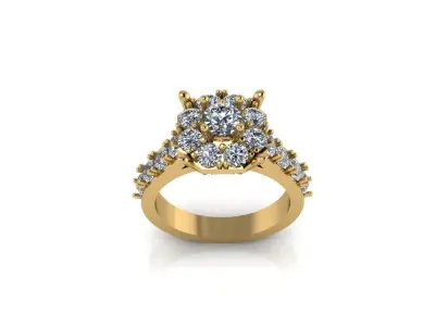 Ladies womans womens diamond ruby emerald Rings 3D print model 3D print model