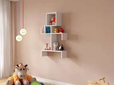 children room and shelf 3D model
