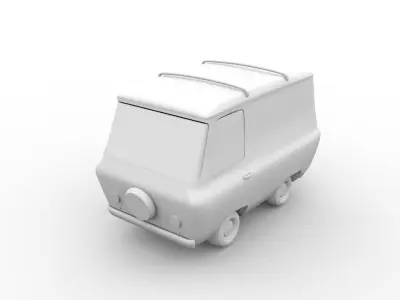 Mystry Machine Free low-poly 3D model