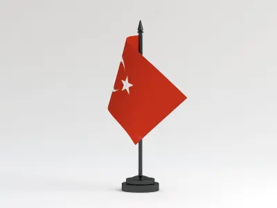 Table Flag Turkey 3D model