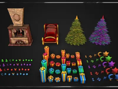 Christmas Pack 3D model buy