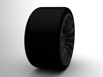 Racing wheel with tire 3D model