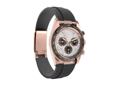 Rolex Cosmograph Daytona Everose Gold - Meteorite and Black Low-poly 3D model